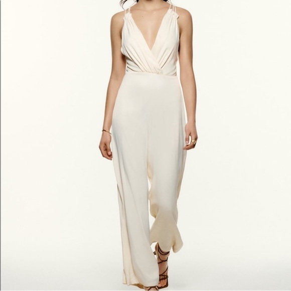 ZARA Crossover Satin Effect Jumpsuit BNWT - Picture 8 of 9